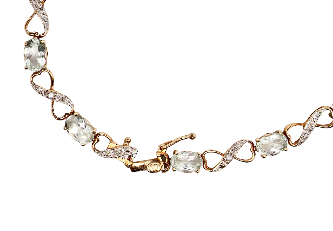 A Blue Topaz and Diamond bracelet