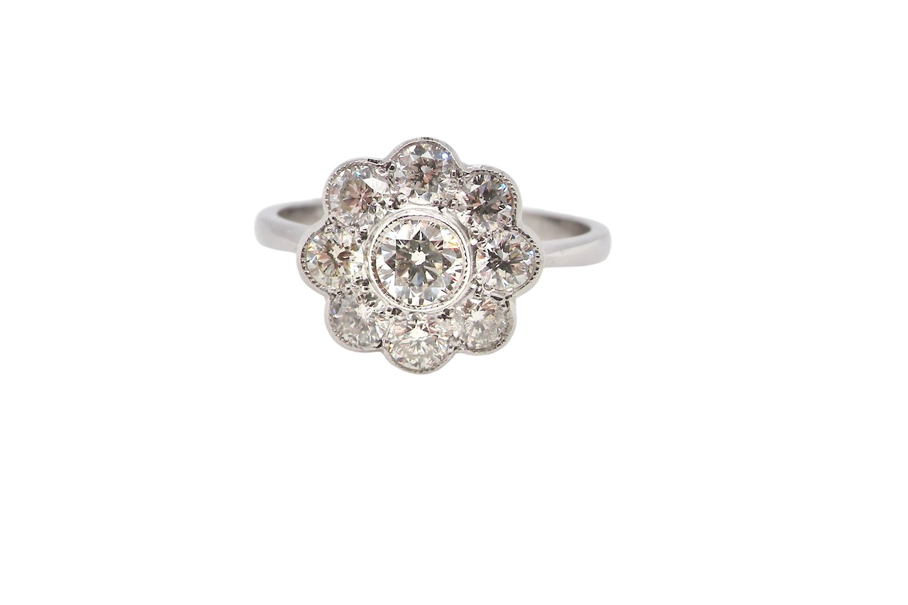 diamond cluster ring