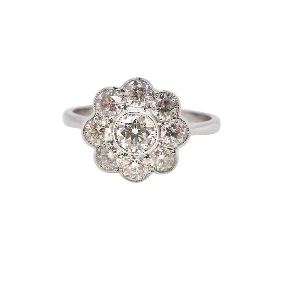 diamond cluster ring