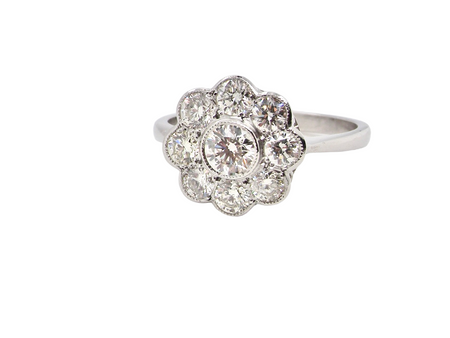 A fine diamond cluster ring