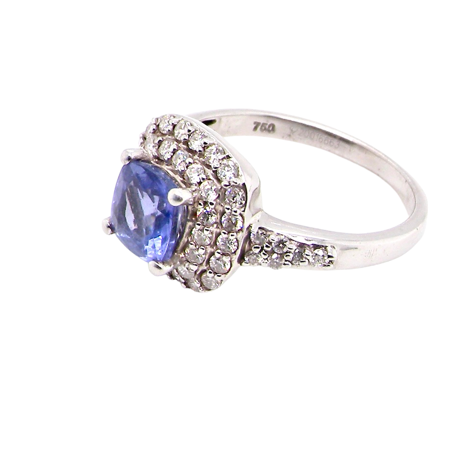 tanzanite and diamond ring
