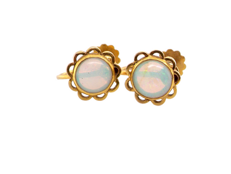 A pair of opal earrings