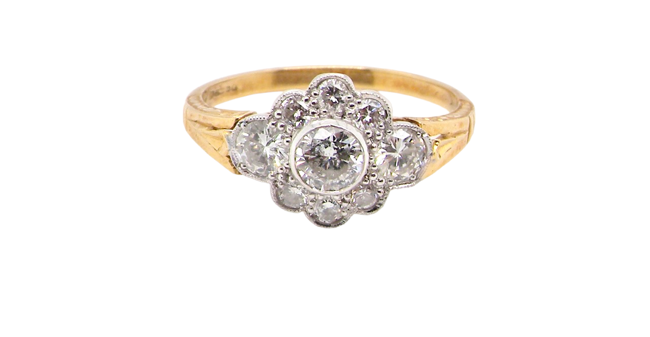 diamond cluster ring