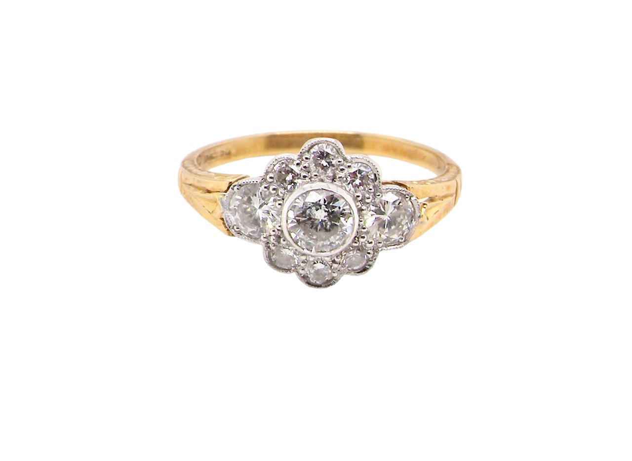 diamond cluster ring