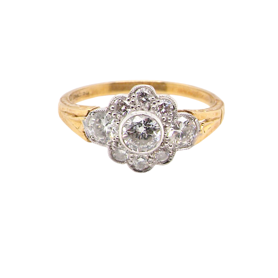 diamond cluster ring
