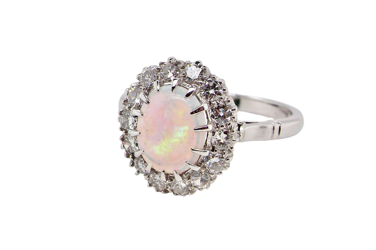 opal and diamond ring