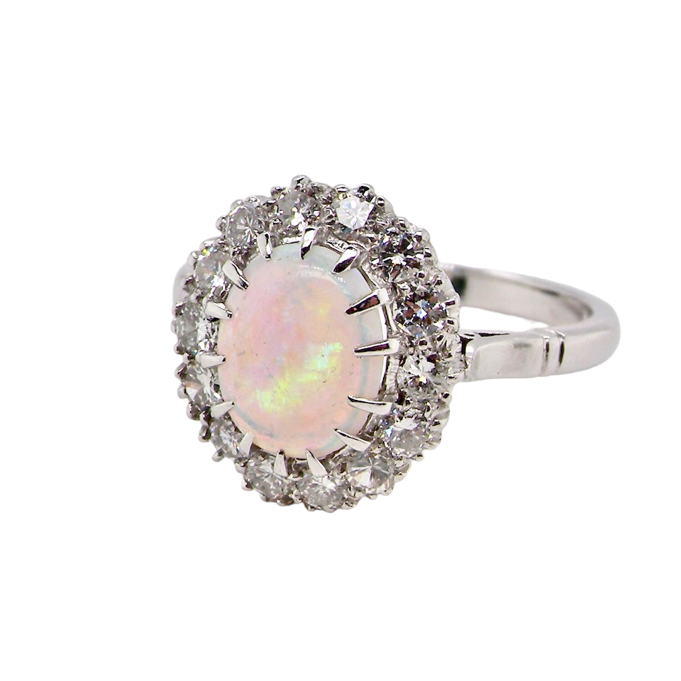 opal and diamond ring