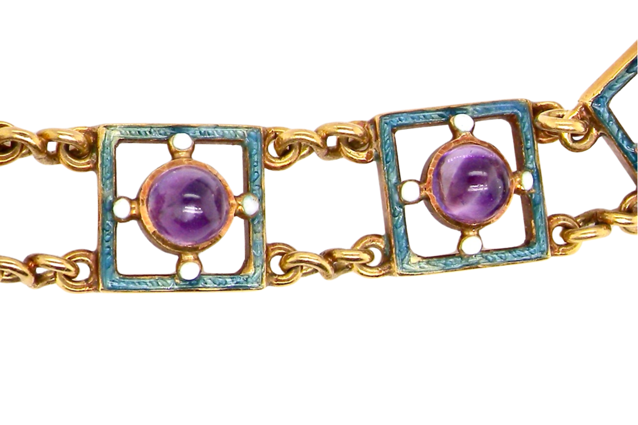 Art & Crafts amethyst bracelet