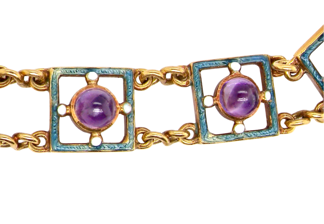 Art & Crafts amethyst bracelet