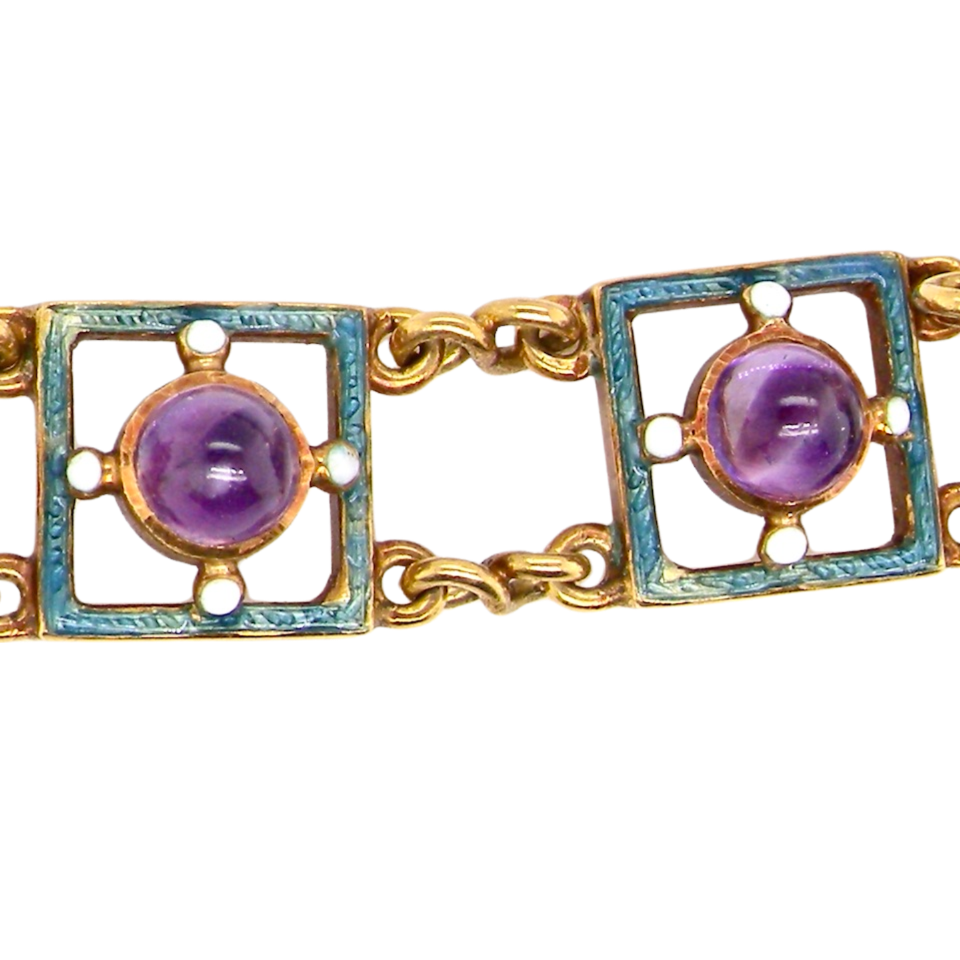 Art & Crafts amethyst bracelet