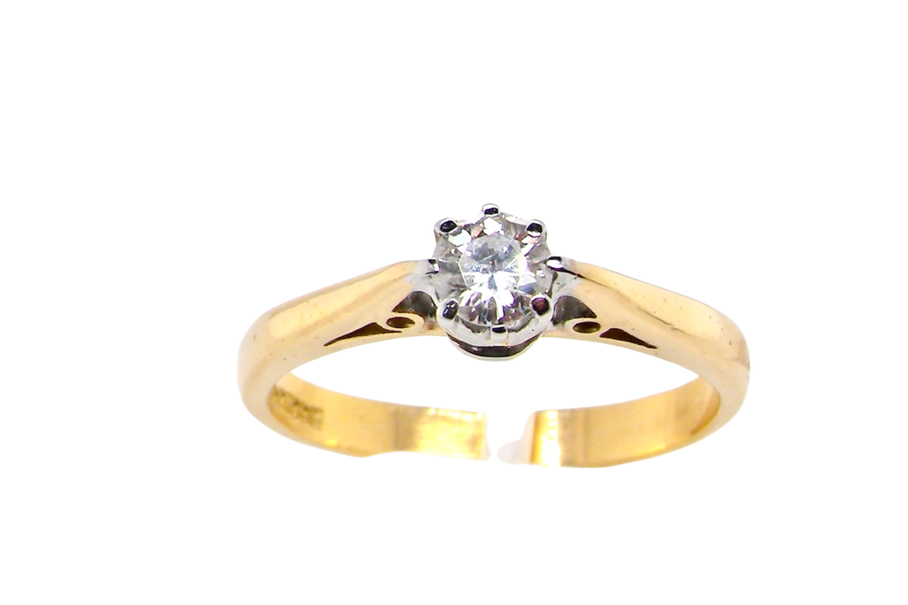 solitaire diamond engagement ring