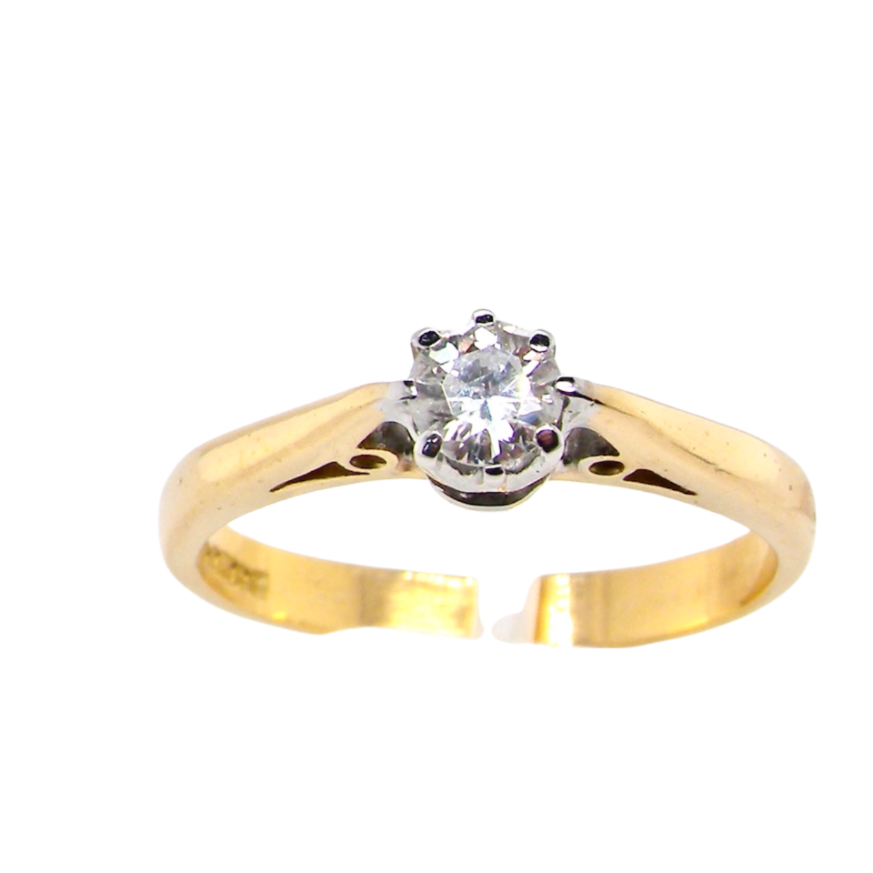 solitaire diamond engagement ring