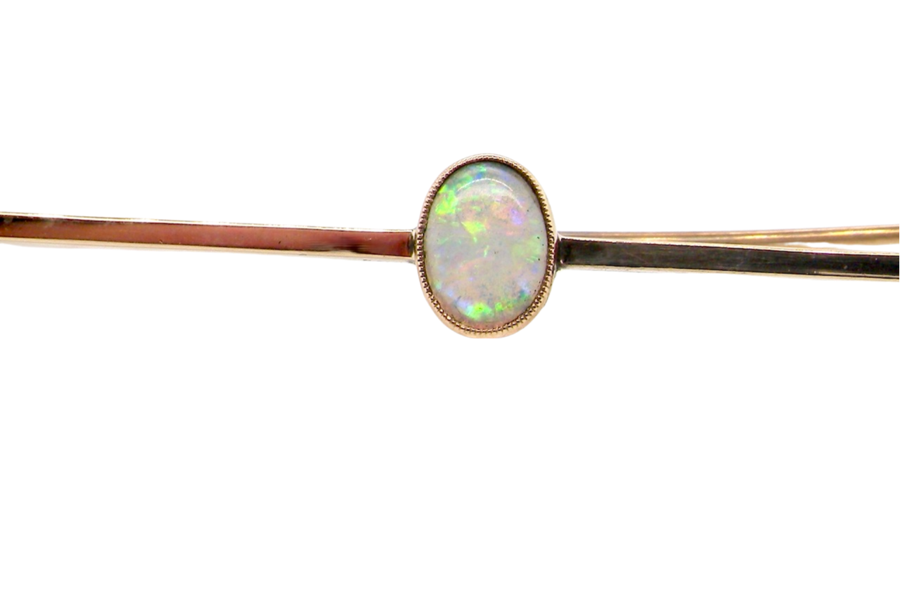 antique opal bar brooch