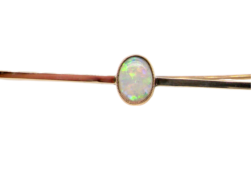 antique opal bar brooch