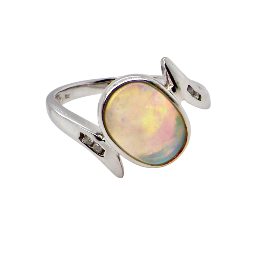 opal and diamond ring
