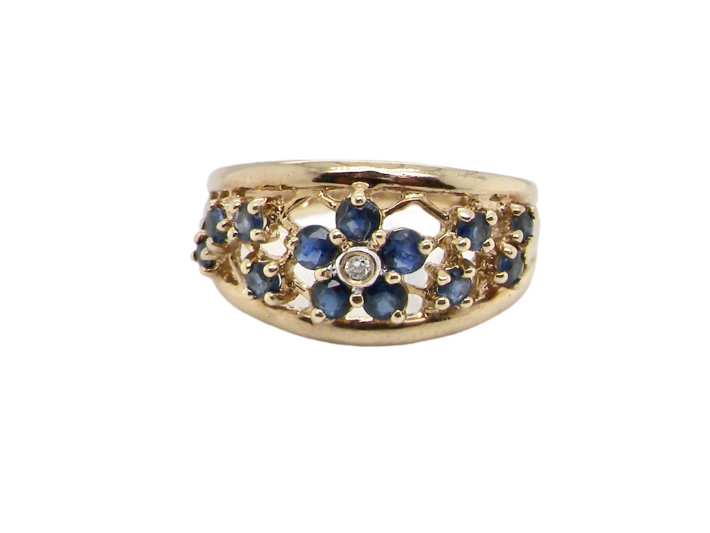 A Sapphire and Diamond Dress Ring