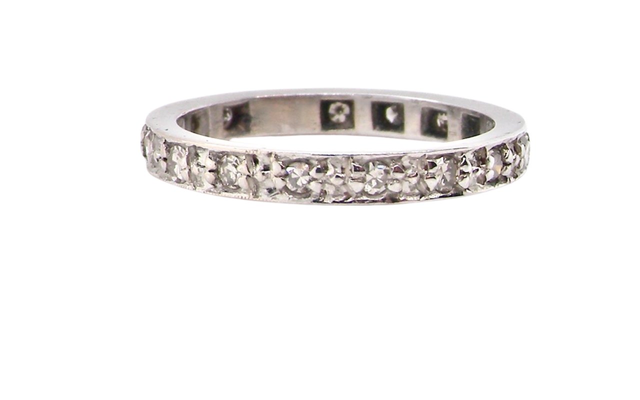 white gold diamond eternity ring