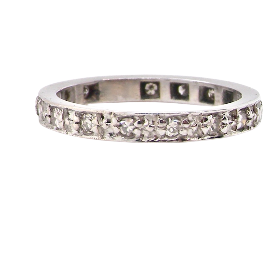 white gold diamond eternity ring