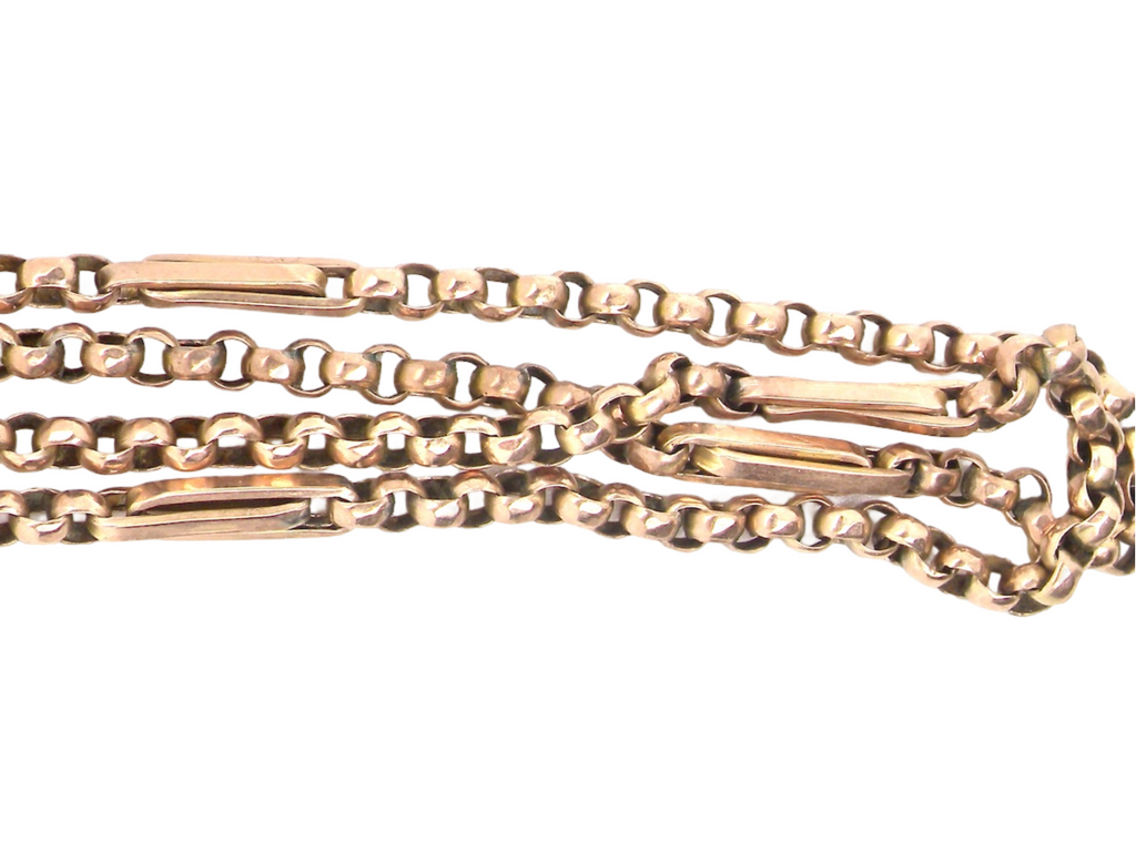 Victorian rose gold neck chain