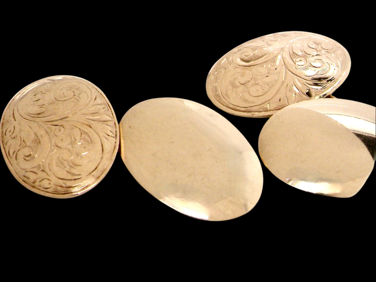 gold cufflinks