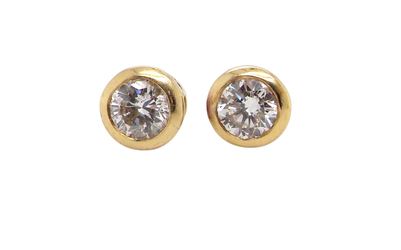 A pair of Diamond Stud Earrings