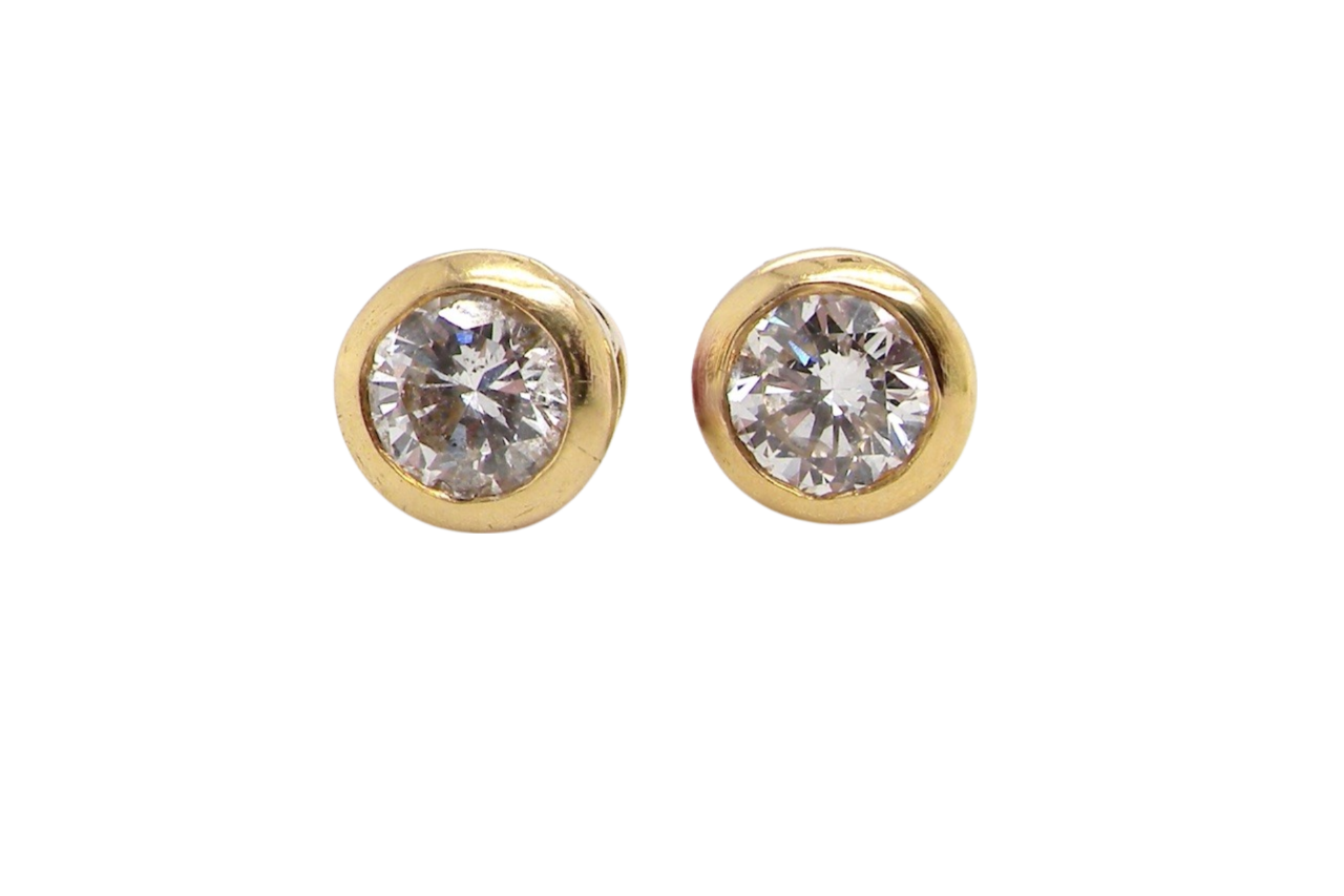 A pair of Diamond Stud Earrings
