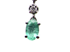 emerald and diamond earring