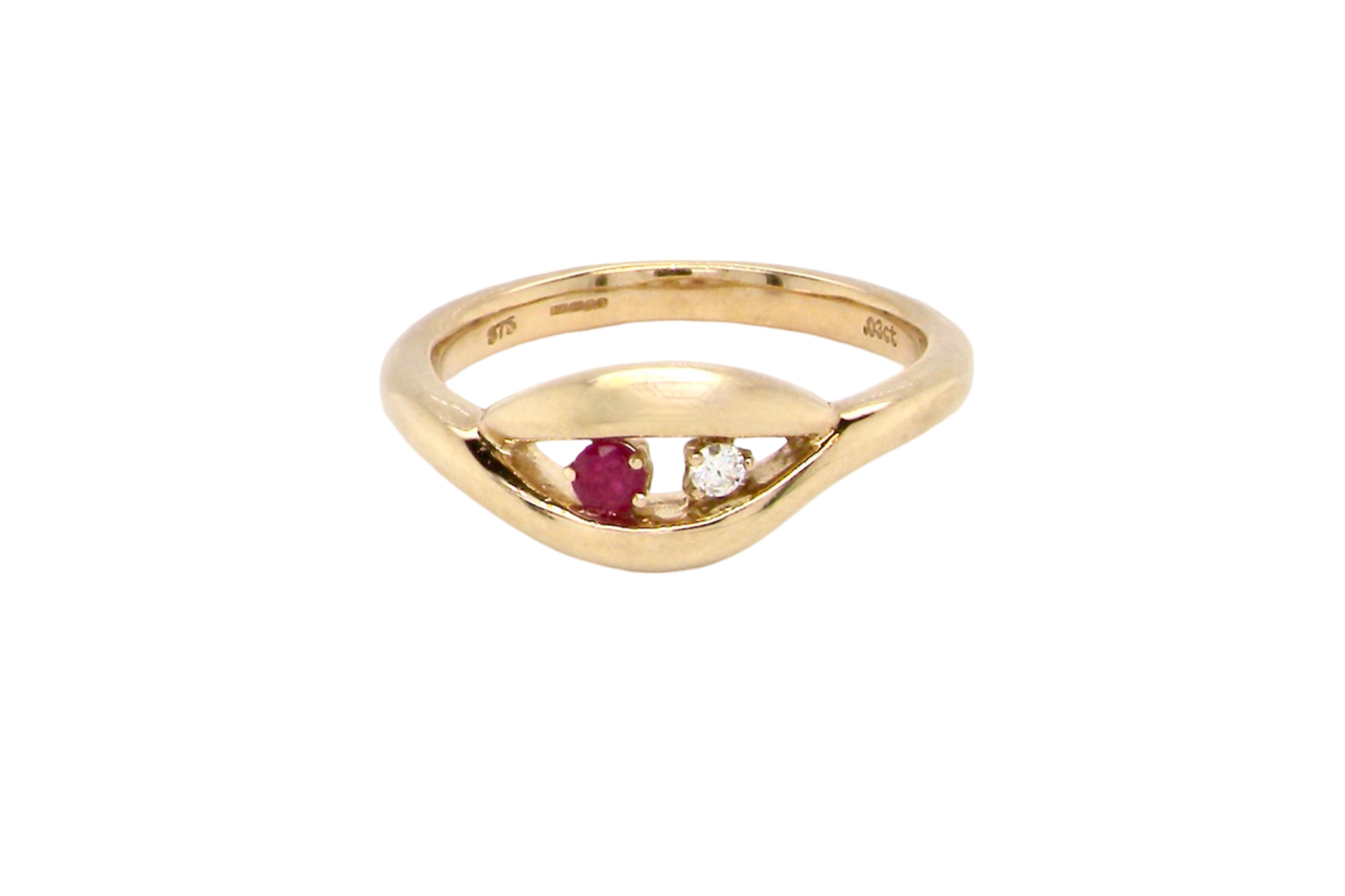 A two stone Ruby and Diamond Ring