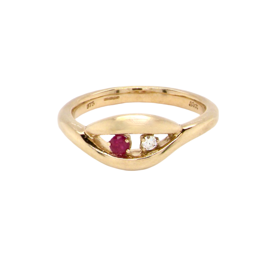 A two stone Ruby and Diamond Ring