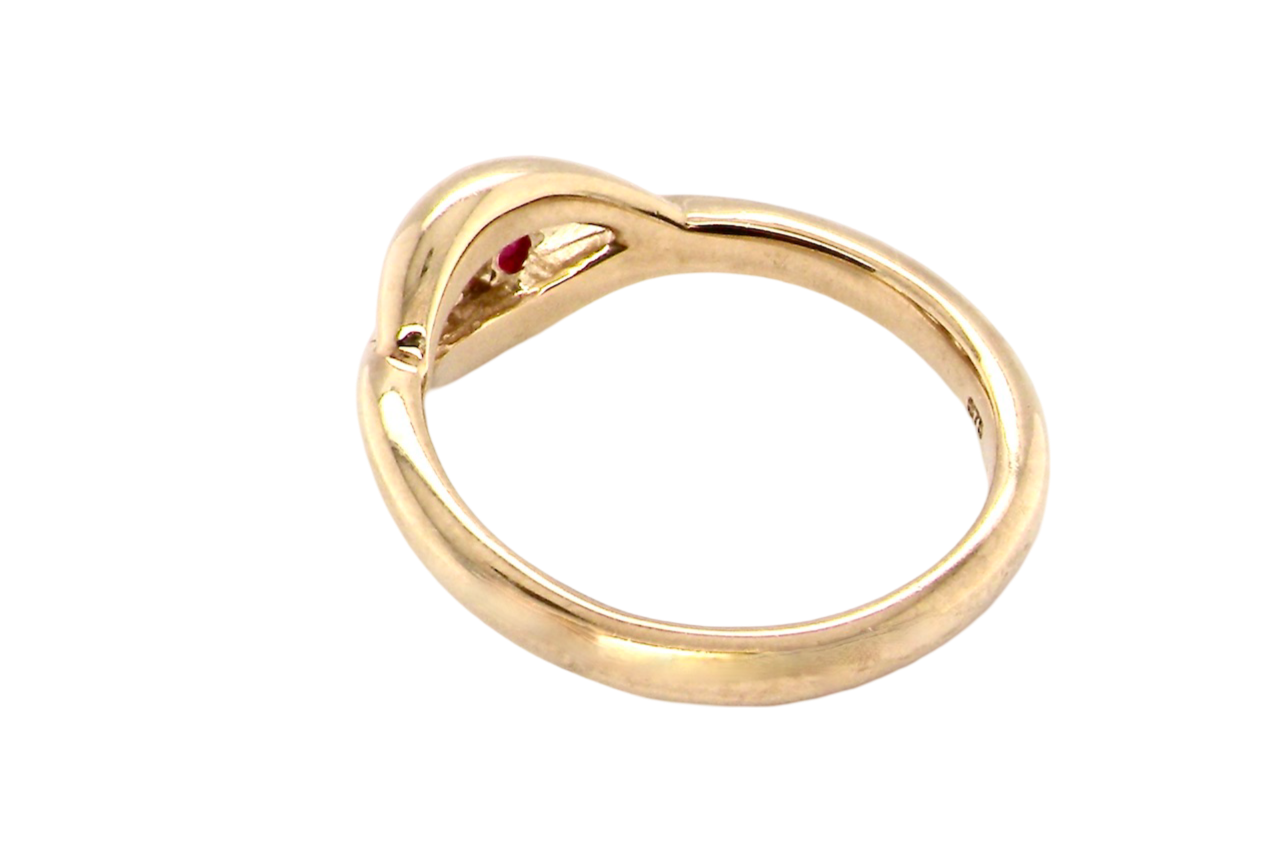 A two stone Ruby and Diamond Ring rear view