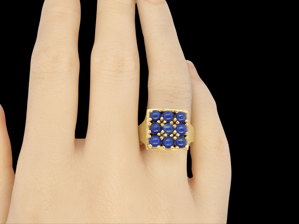 An unusual lapis   ring
