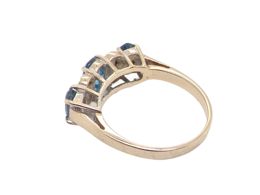 side view topaz and diamond ring