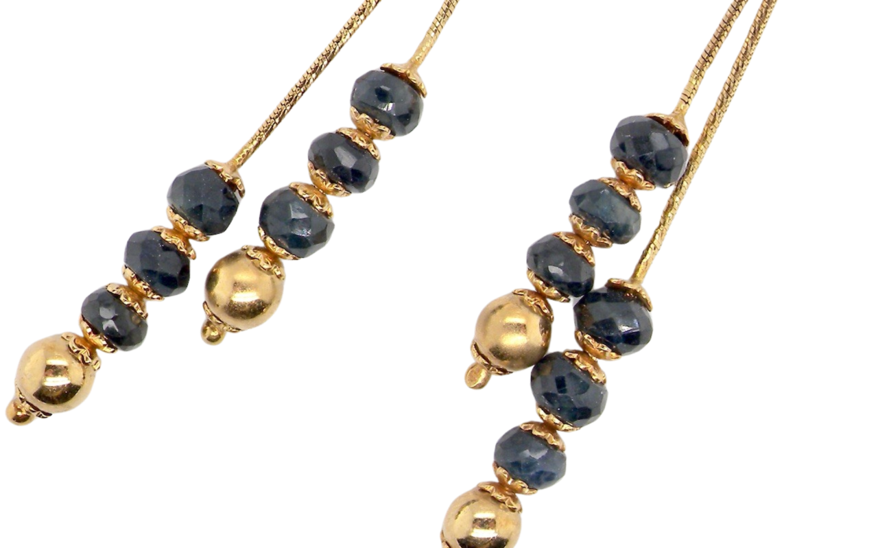 sapphire drop earrings