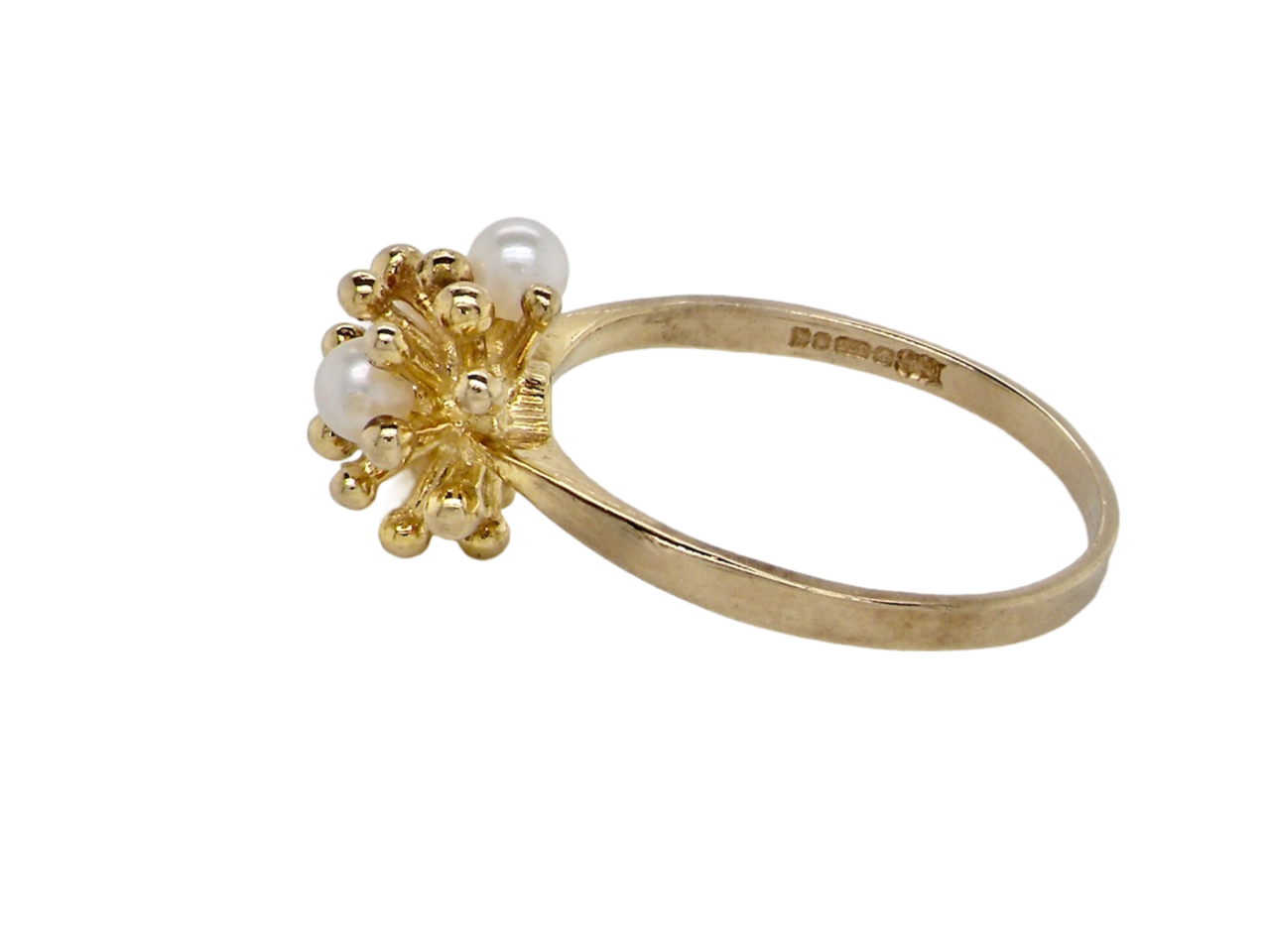 modern cultured pearl dress ring