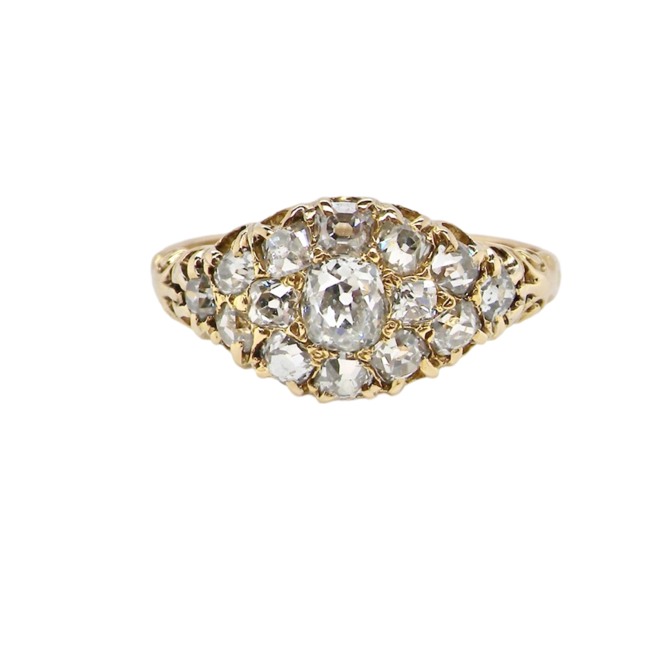 An antique diamond cluster ring