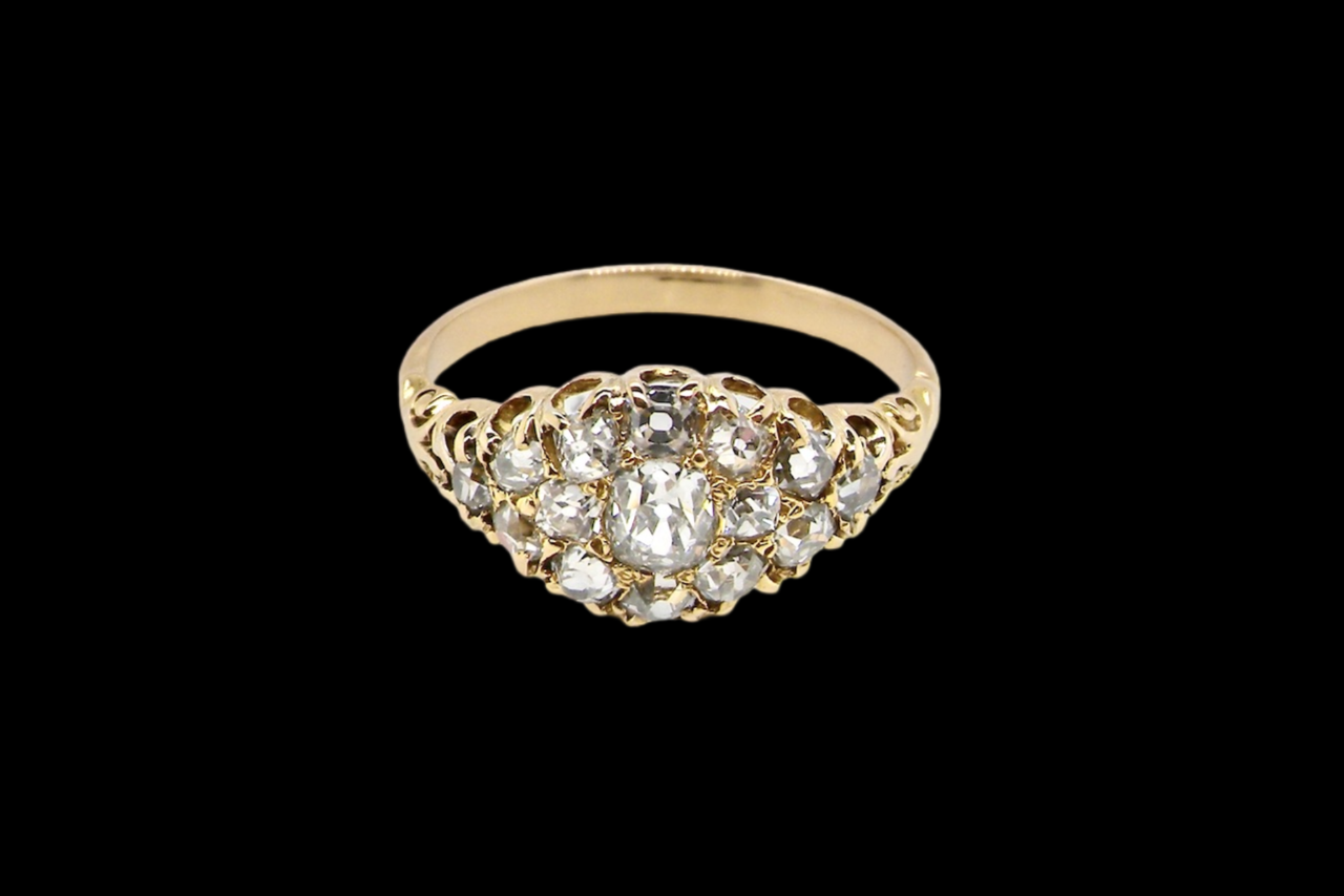 Victorian diamond cluster ring