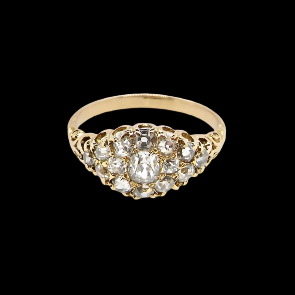 Victorian diamond cluster ring