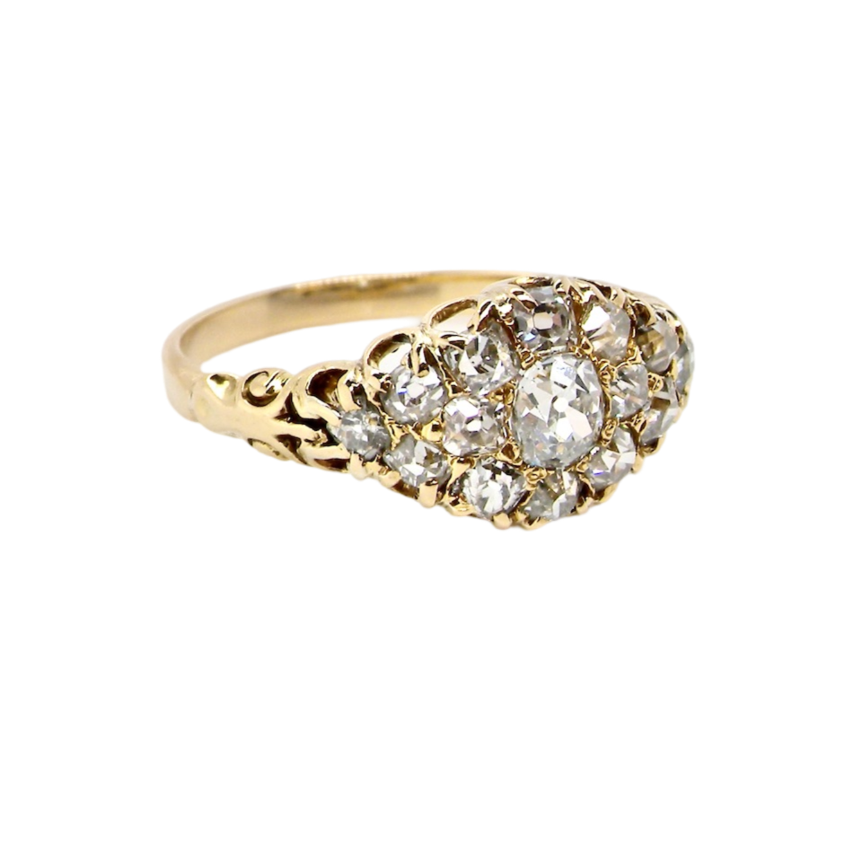 antique diamond cluster ring