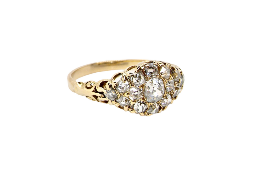  antique diamond cluster ring