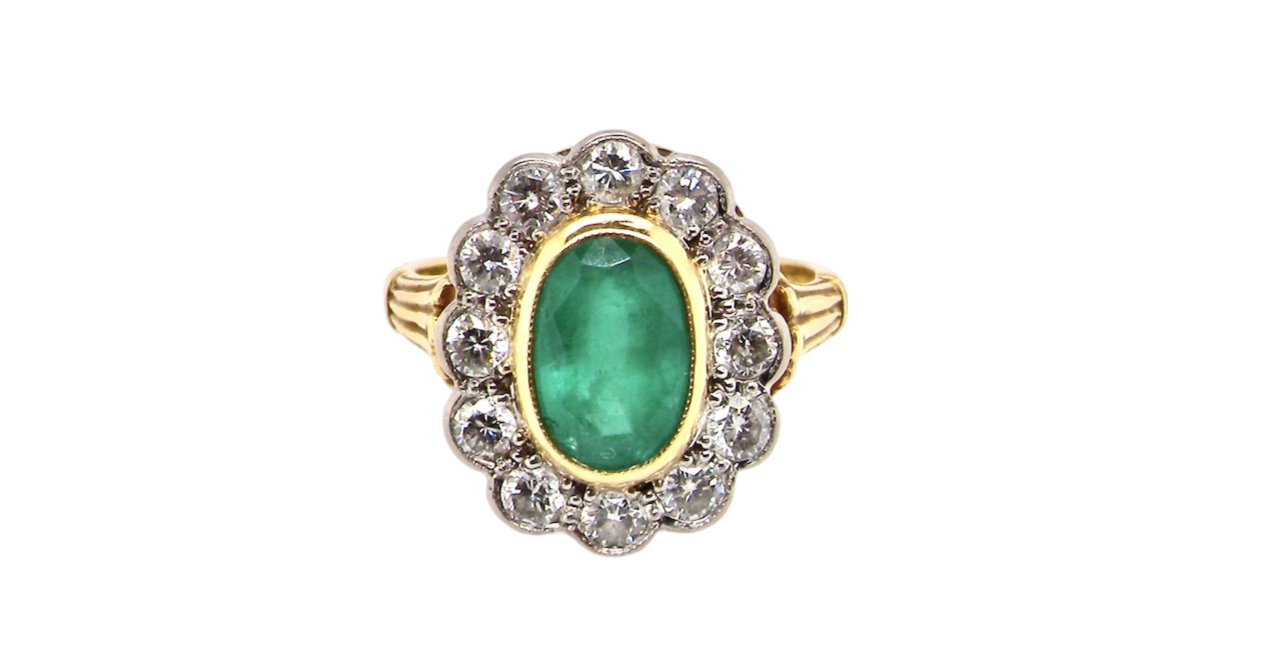 An impressive Emerald and Diamond Ring