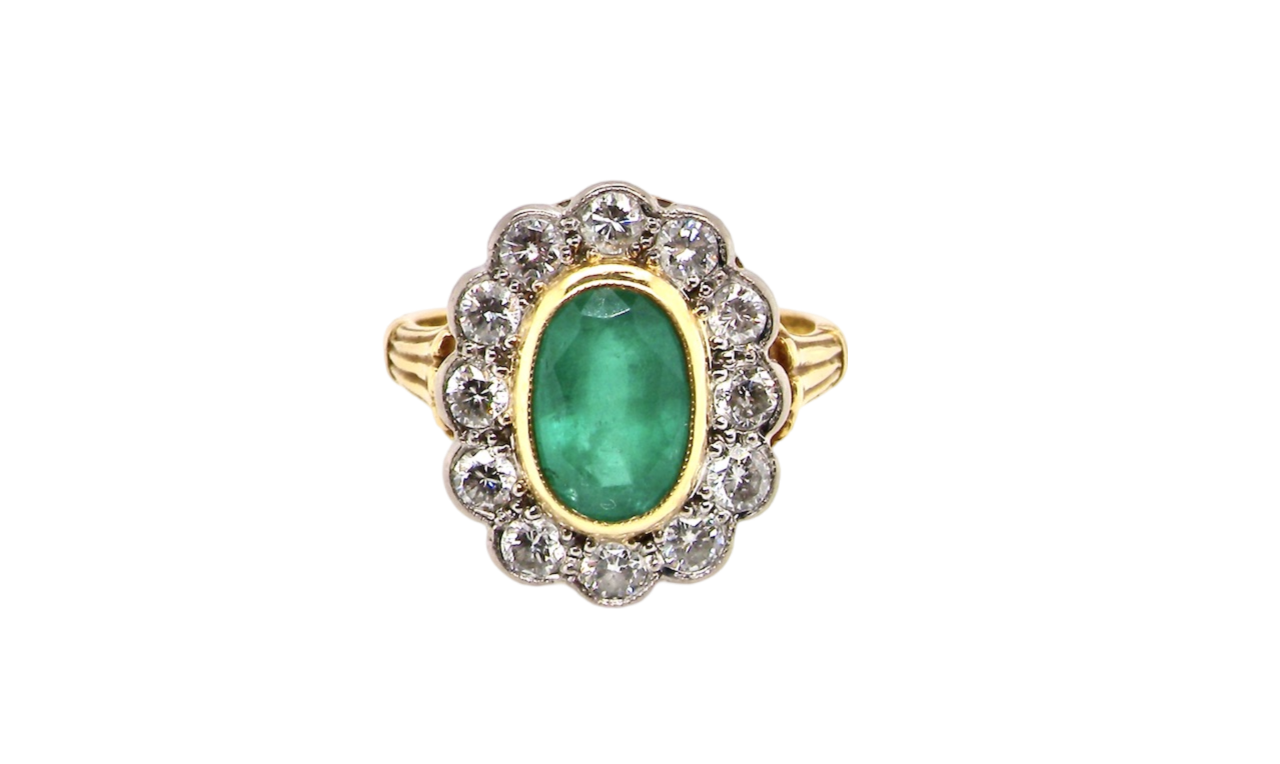 An impressive Emerald and Diamond Ring