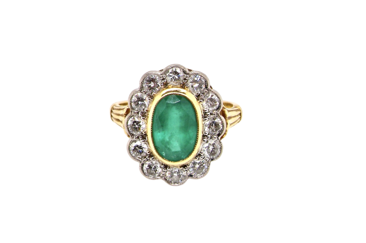 An impressive Emerald and Diamond Ring