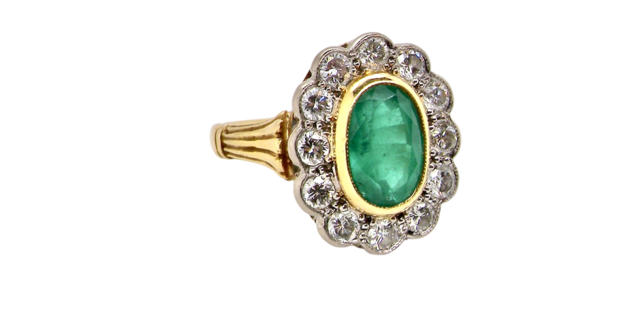 Emerald and Diamond Ring