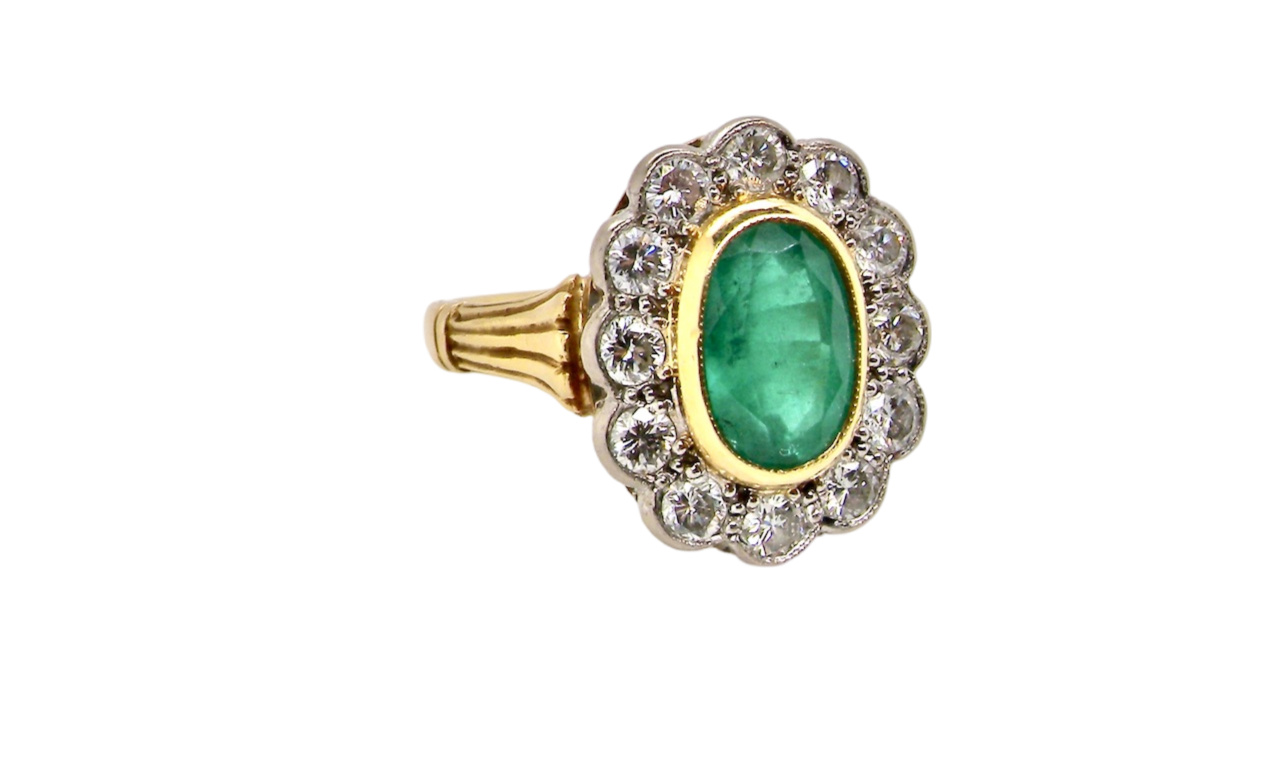Emerald and Diamond Ring