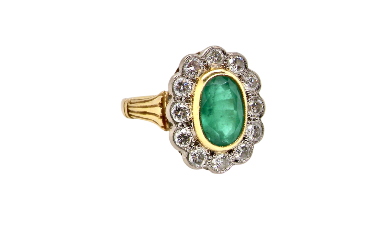 Emerald and Diamond Ring