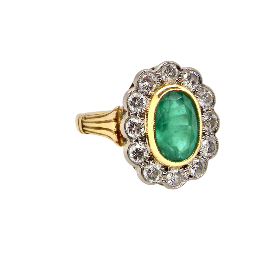 Emerald and Diamond Ring