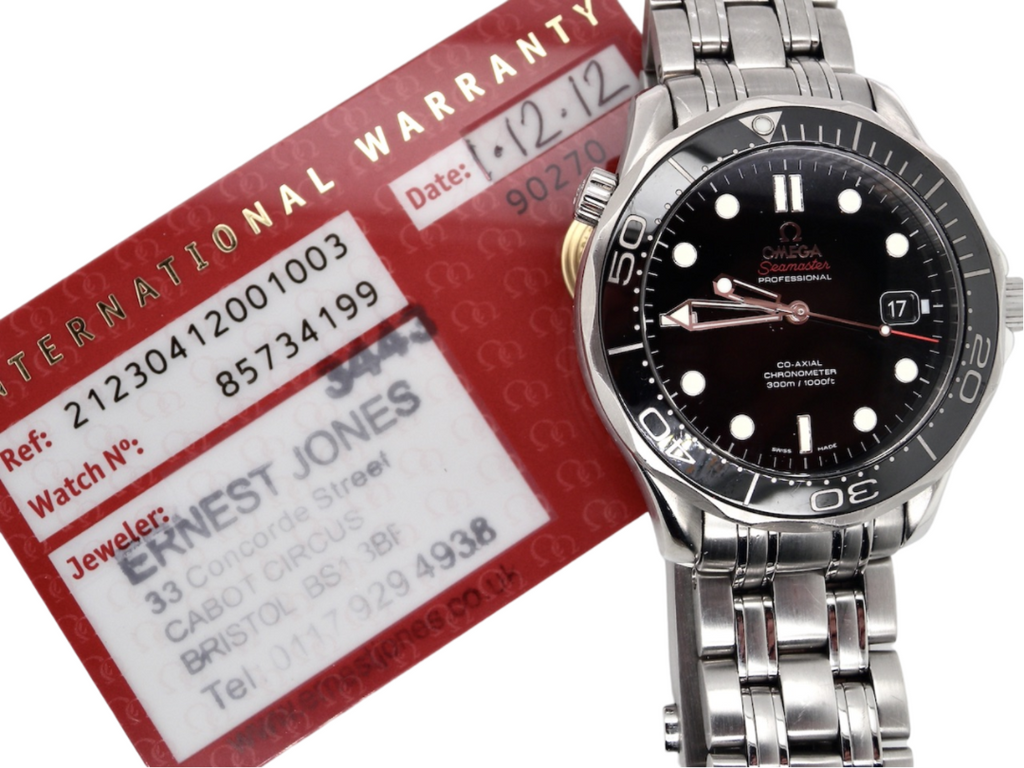 A mans Omega Seamaster wrist watch