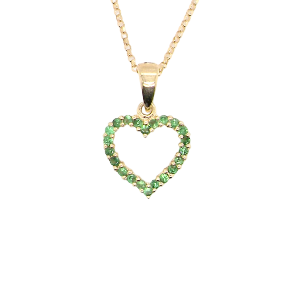 An open heart pendant