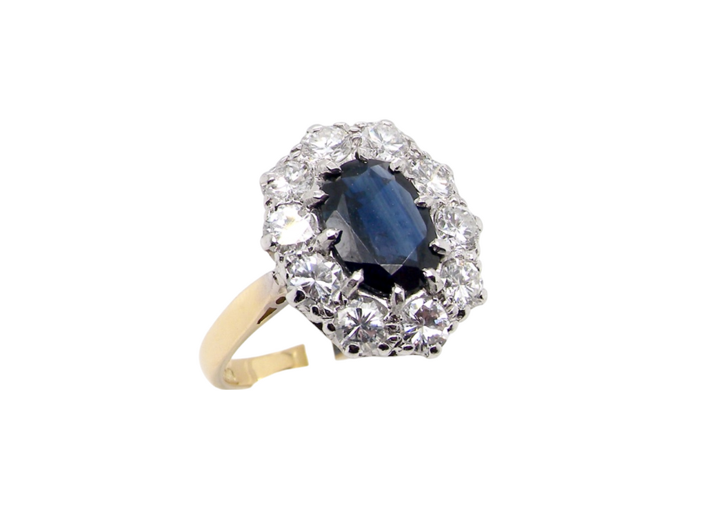 Fine sapphire and diamond ring
