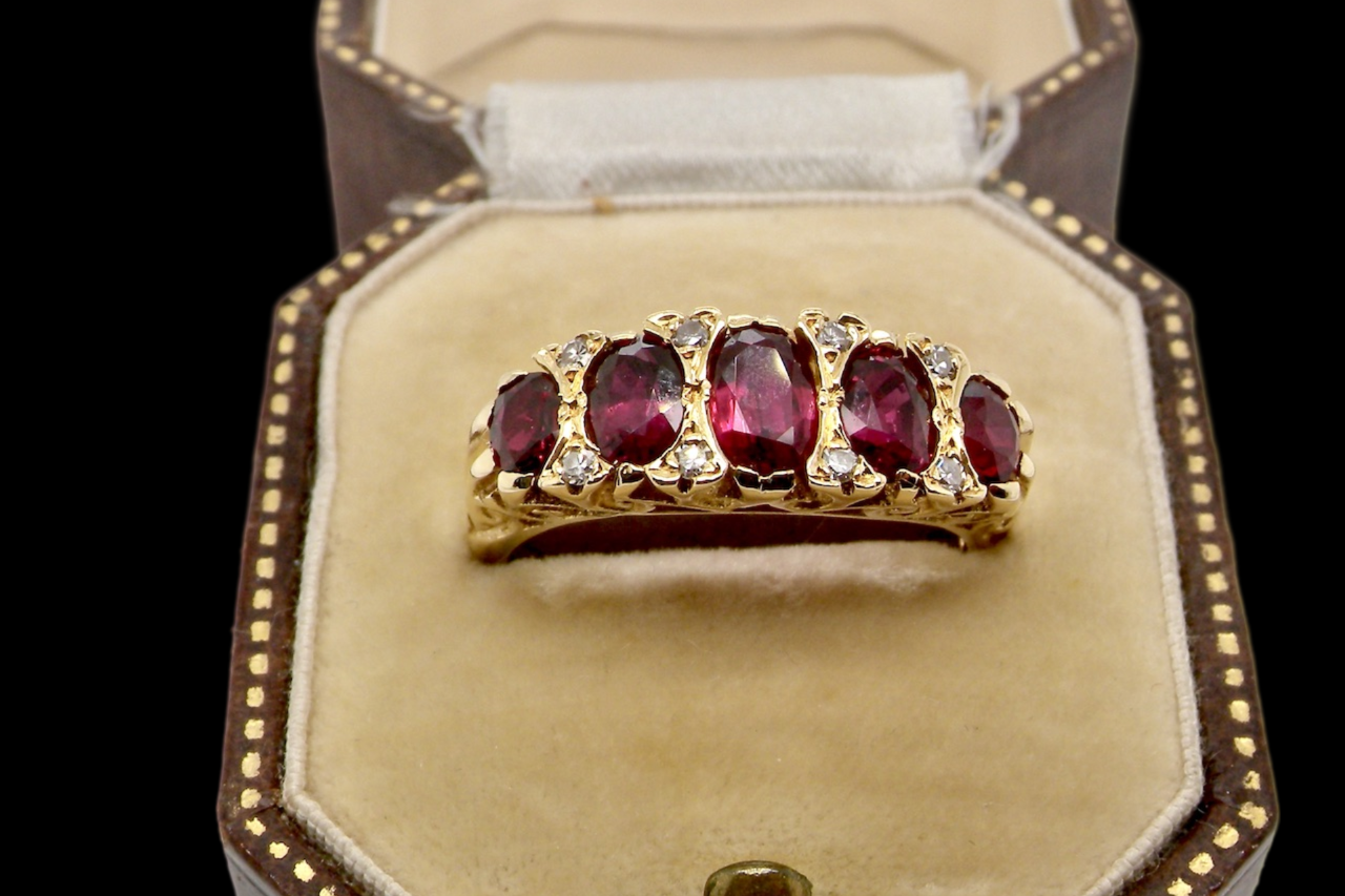 Victorian style Ruby and Diamond ring